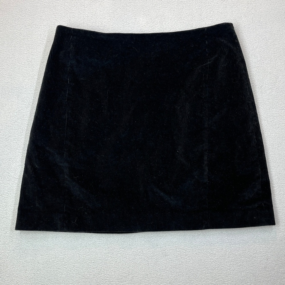 Sunday Best Black Corduroy Mini Skirt A-Line High Waisted Size 6 Y2K - Picture 2 of 9